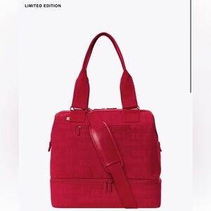 BÉIS x Lonely Ghost Limited Edition Mini Weekender Bag in ‘Text Me’ Red (NWT)
